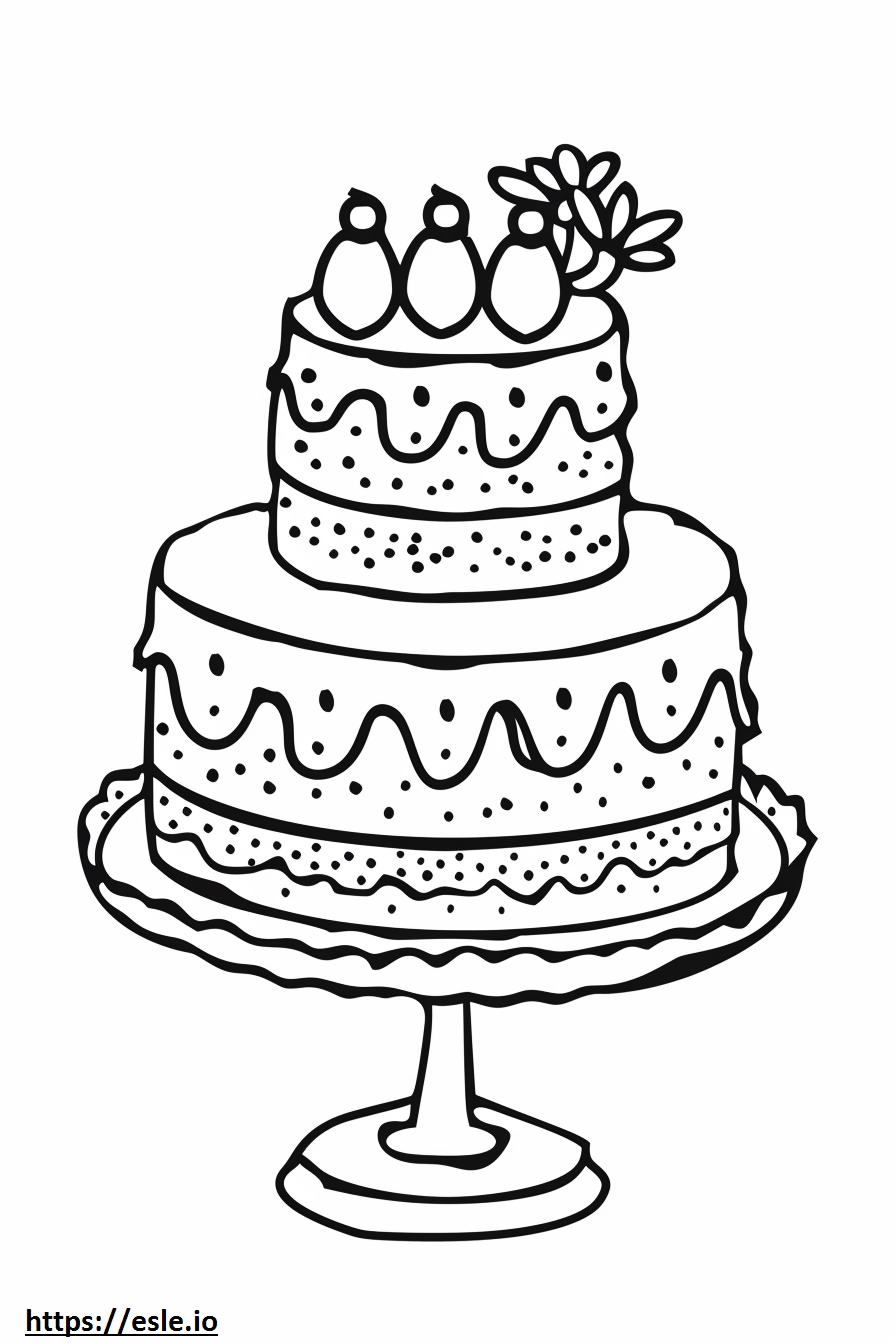 kue kartun gambar mewarnai