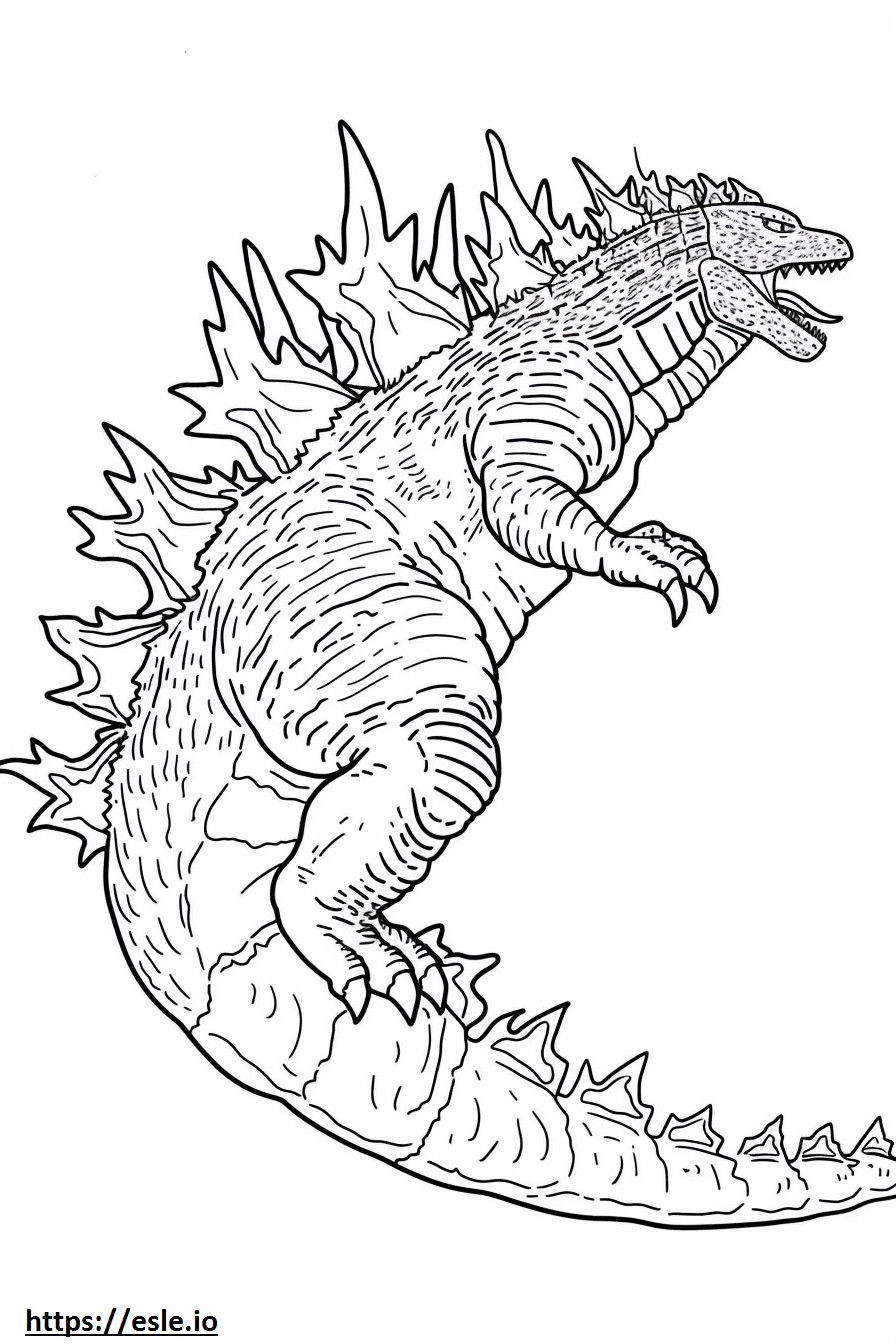 Godzilla Coloring Pages For Kids To Learn Colors Draw Godzilla Vs Kong