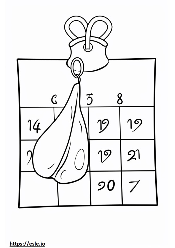 日付 ぬりえ