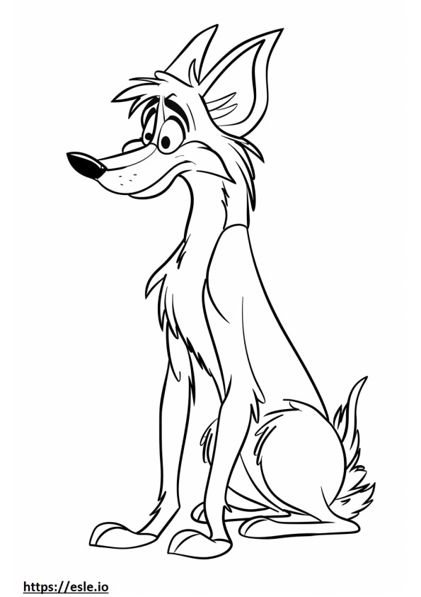 Wil een coyote kleurplaten