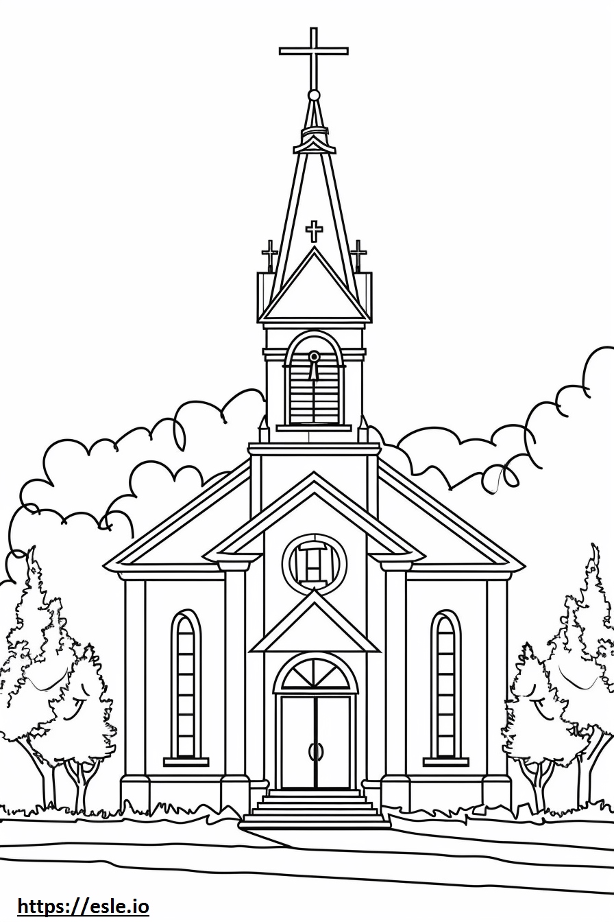 Childrens church coloring sheet