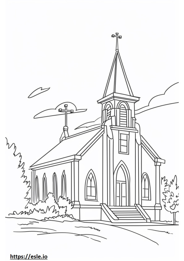 Childrens church for coloring