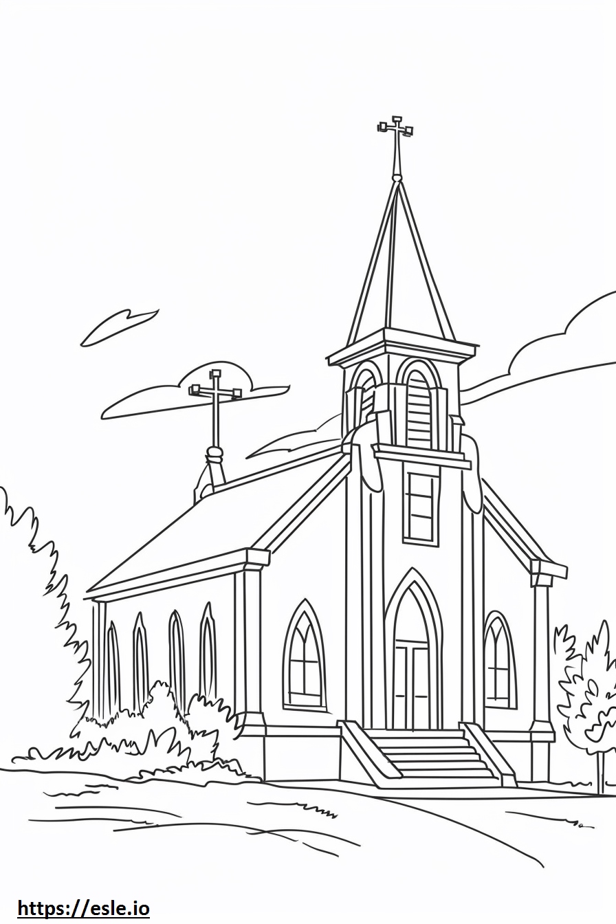 Childrens church for coloring