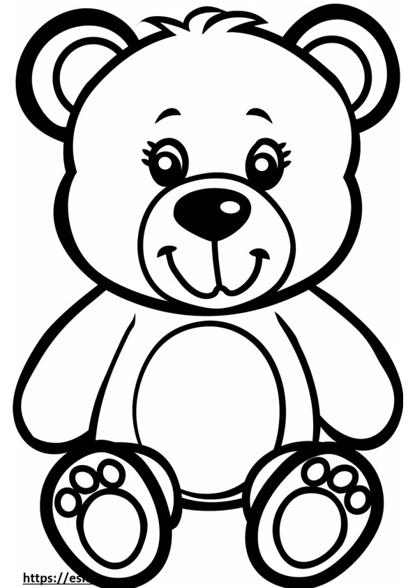 Cute care bear coloring page