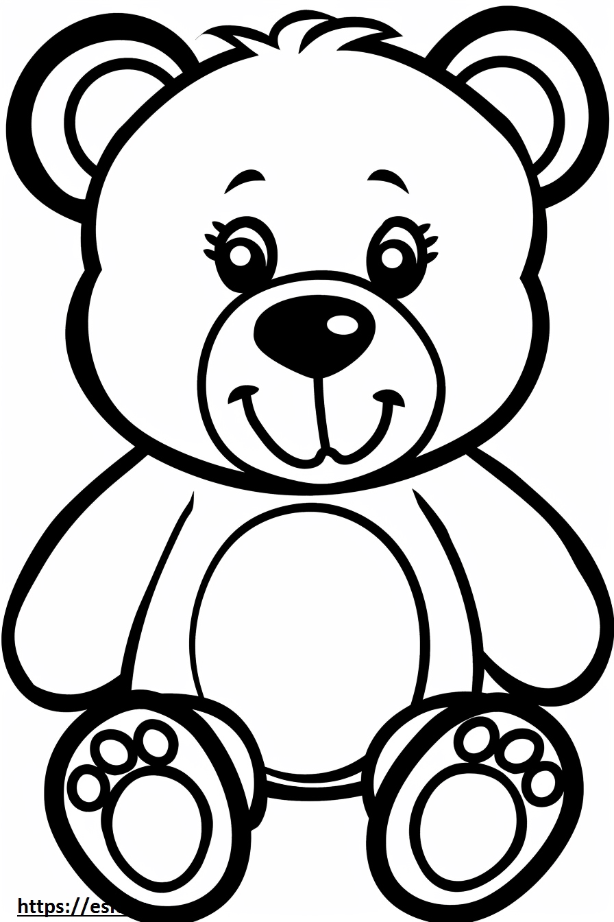 Cute care bear coloring page