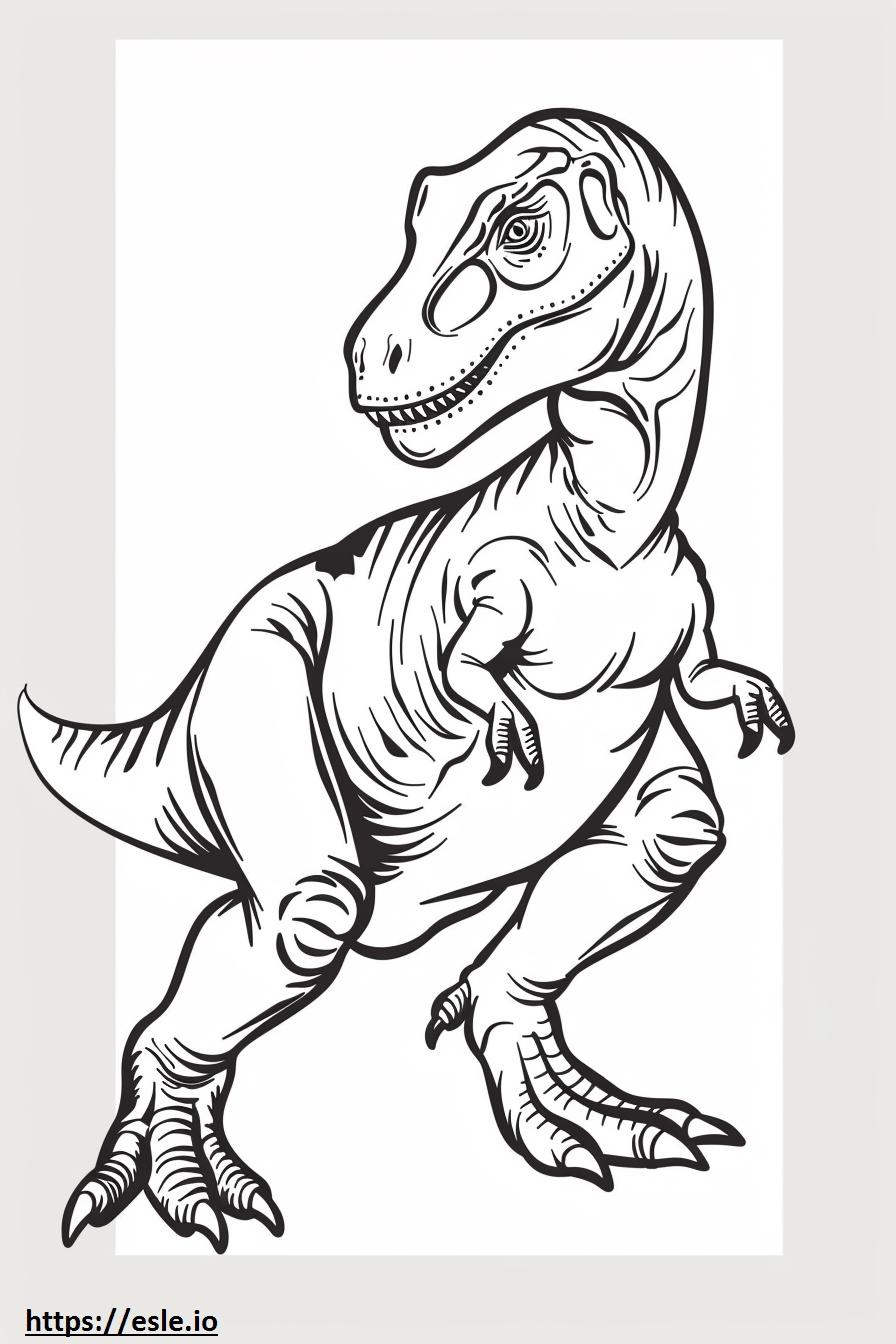 Dinosaur Coloring Page - Free Printable Prehistoric Creature Activity