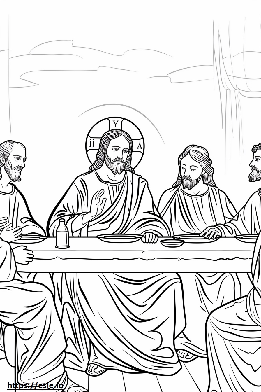Ultima cena da colorare