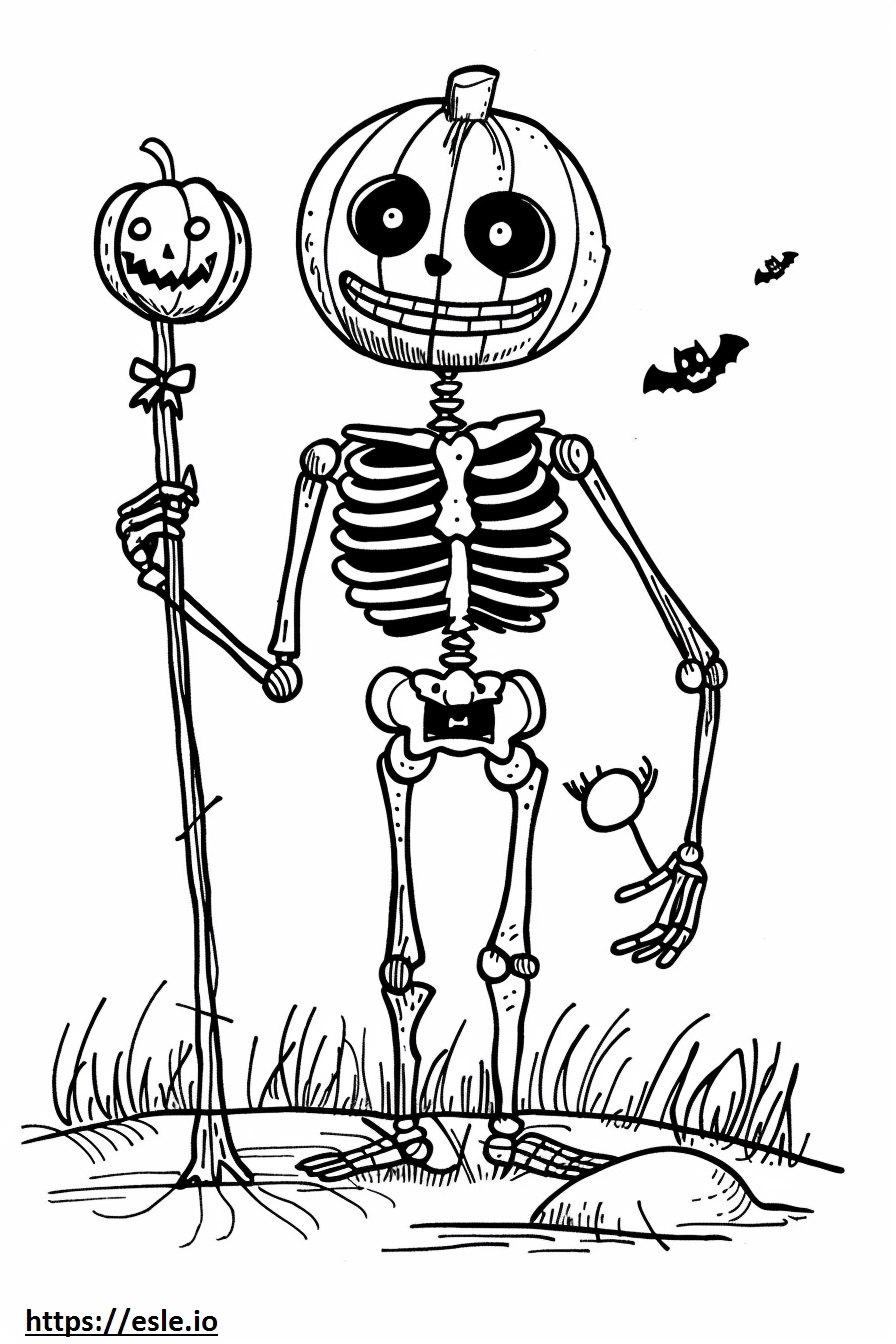 Halloween-Karikatur ausmalbild zum Ausdrucken