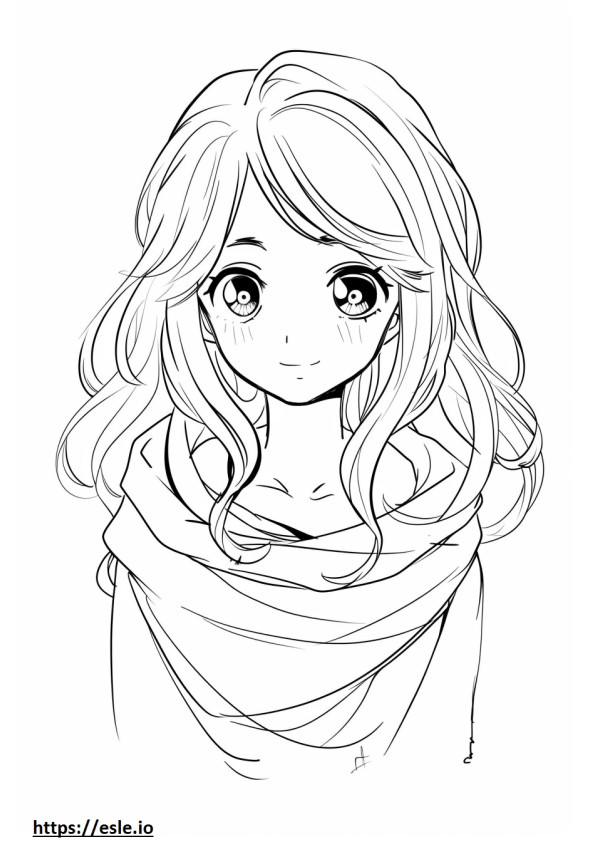 Disegnare una ragazza anime facile disegno da colorare
