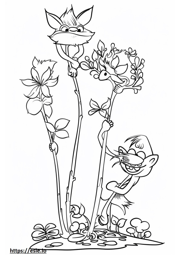 Branch trolls coloring page