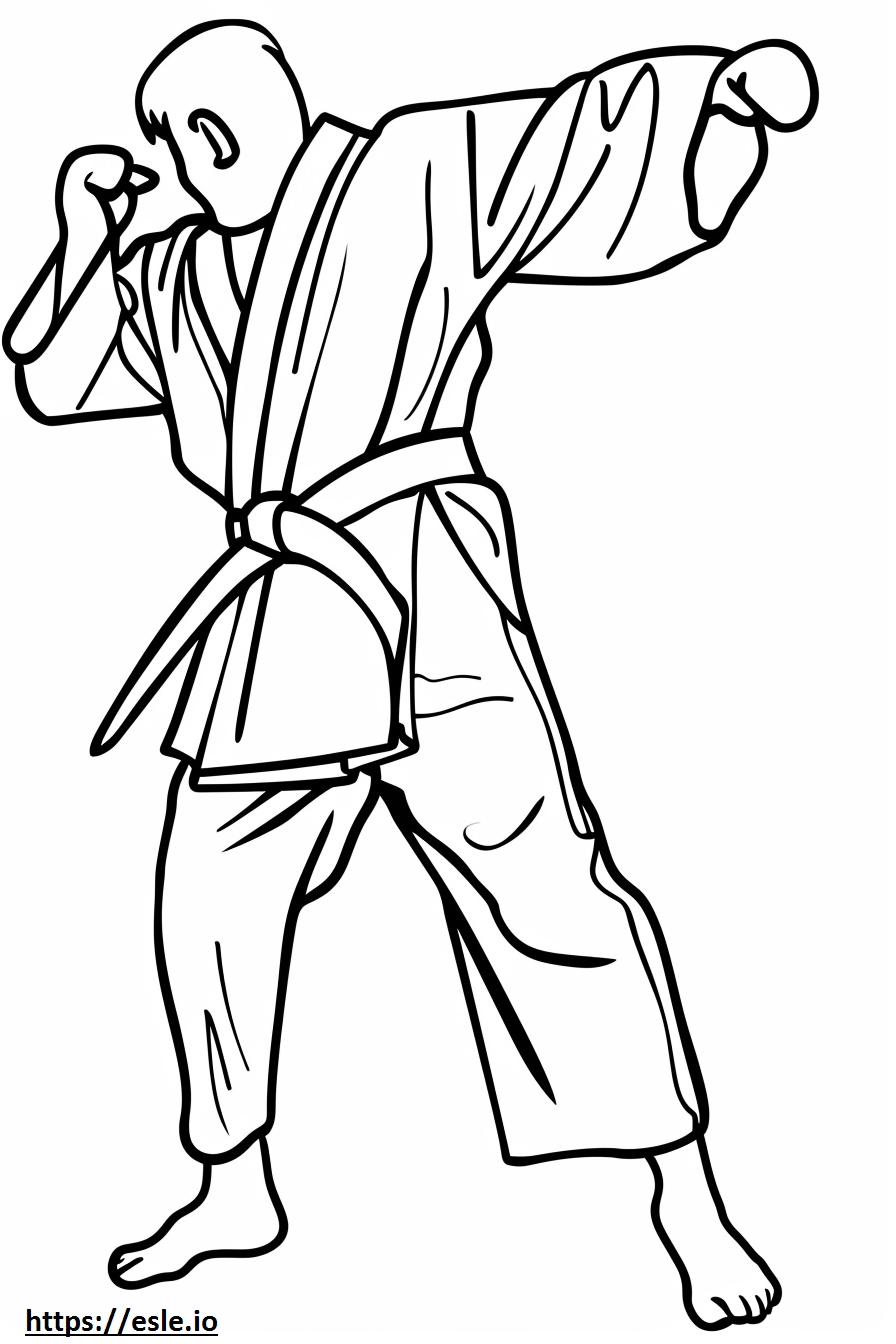 Taekwondo-Karate ausmalbild