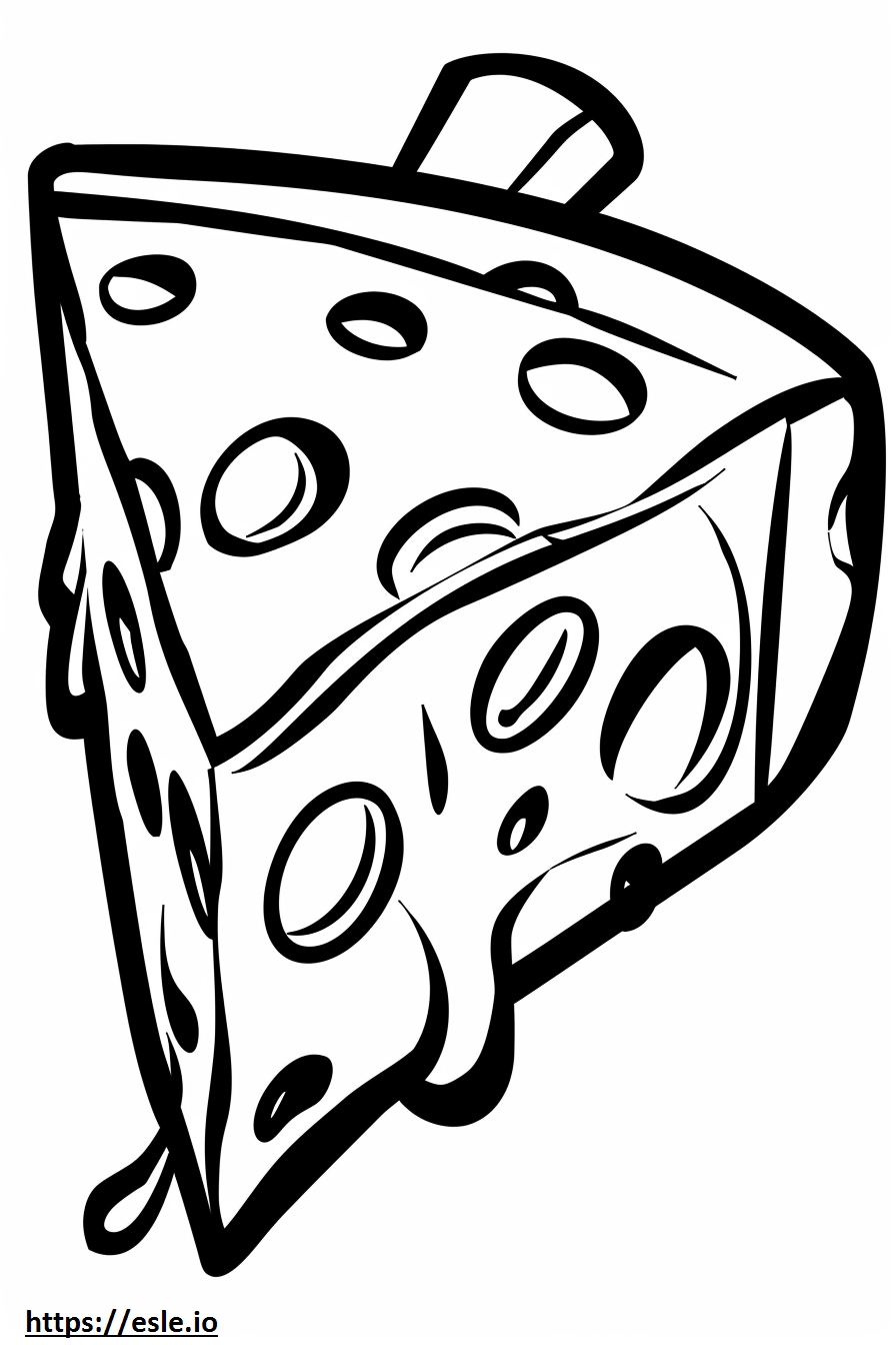 Swiss cheese coloring page