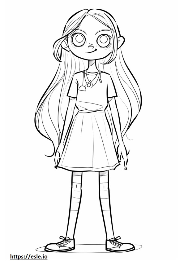 Luna fofa lovegood desenho para colorir