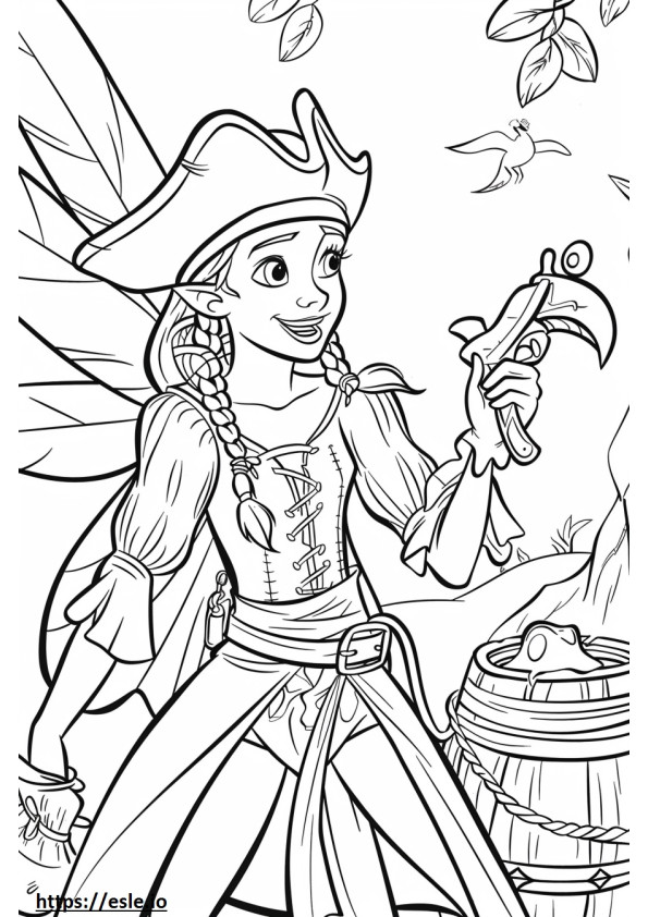 Disney pirate fairy coloring sheet