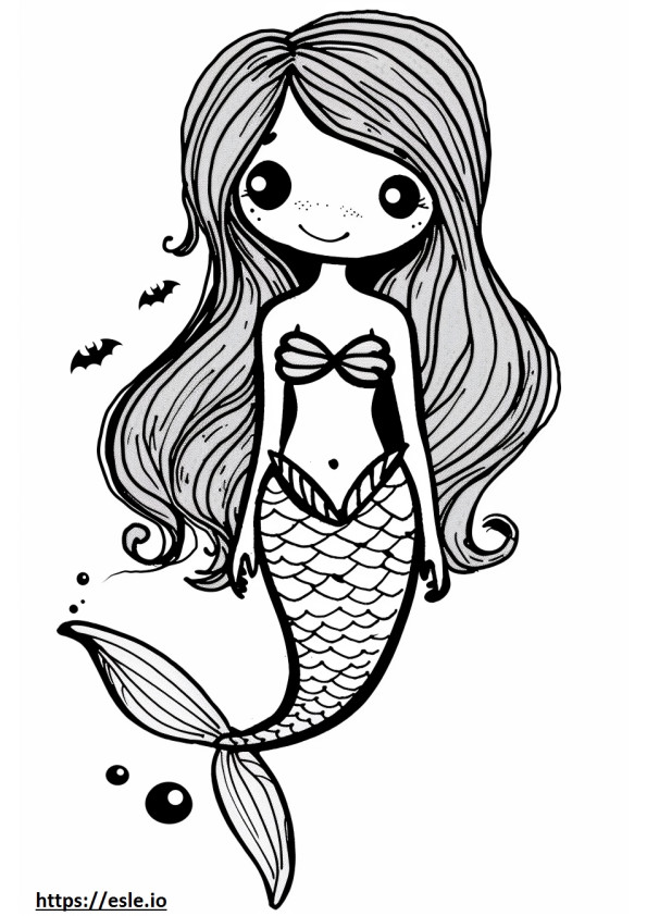 Sirena di Halloween da stampare