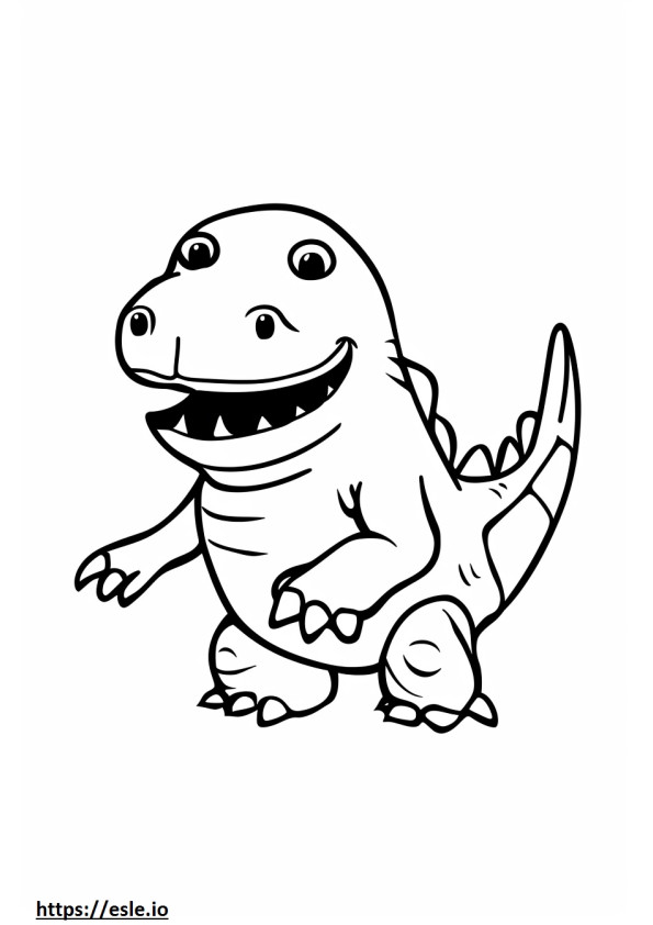 Scary titanoboa coloring page