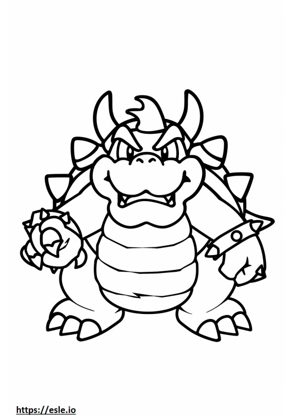 Bowser mario coloring page