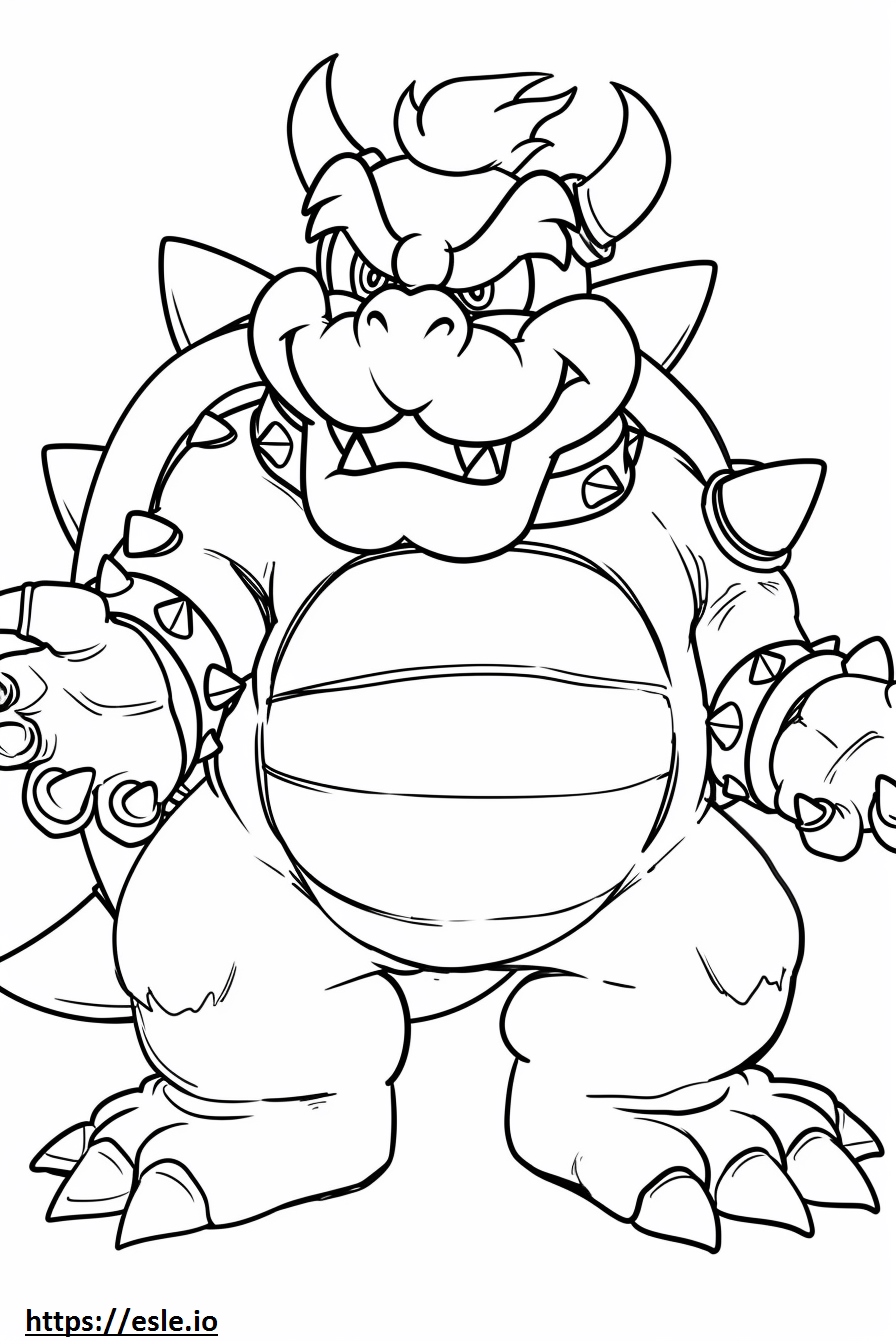 Bowser Mario ausmalbild für kinder
