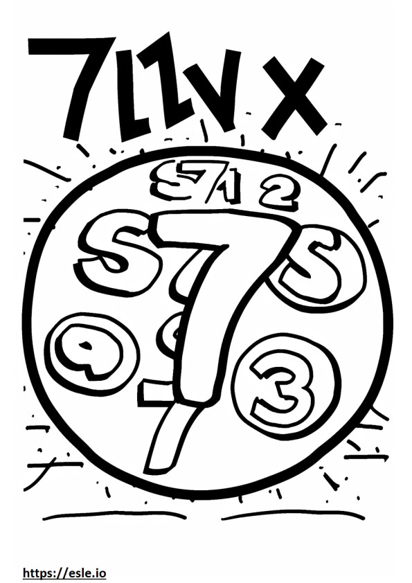 înmulțire de 7x fisa de colorat