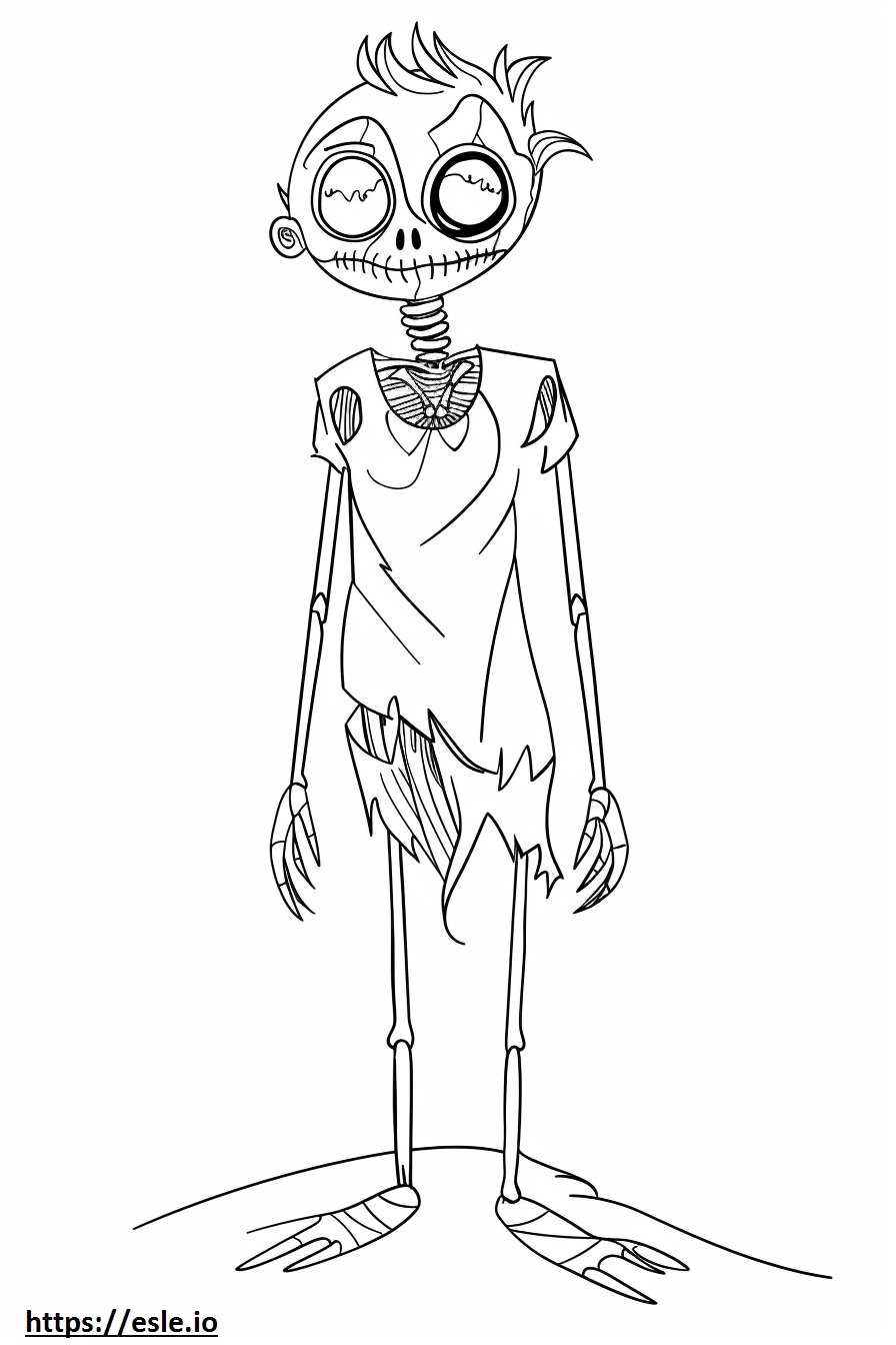 Cute and creepy coloring page - free printable
