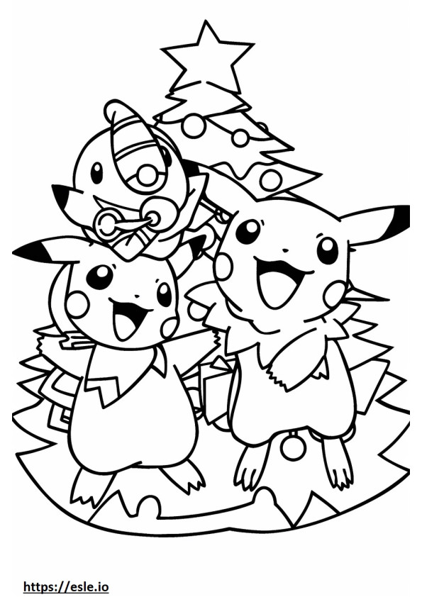 Pokémon ünnep kifestő nyomtatható