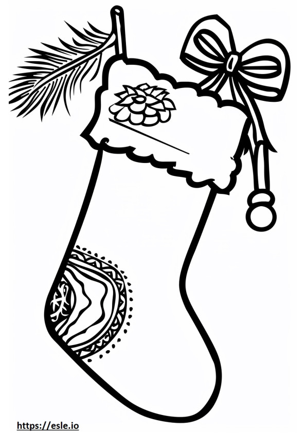 Xmas stocking for coloring
