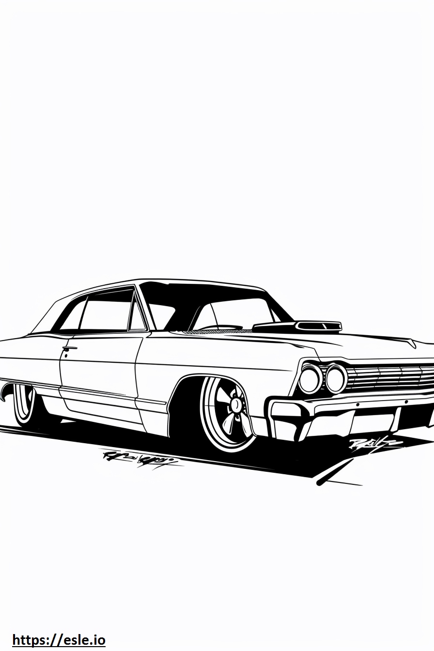 Lowrider Art Free Printable Coloring Page
