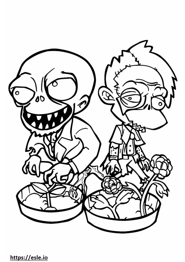 Plants vs zombies battle for neighborville coloring page