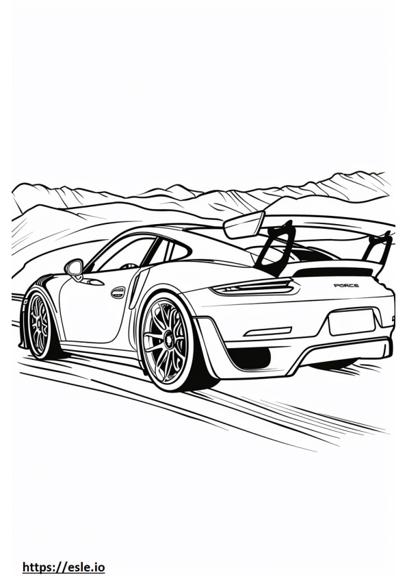 Porsche carrera gt kleurplaten printen