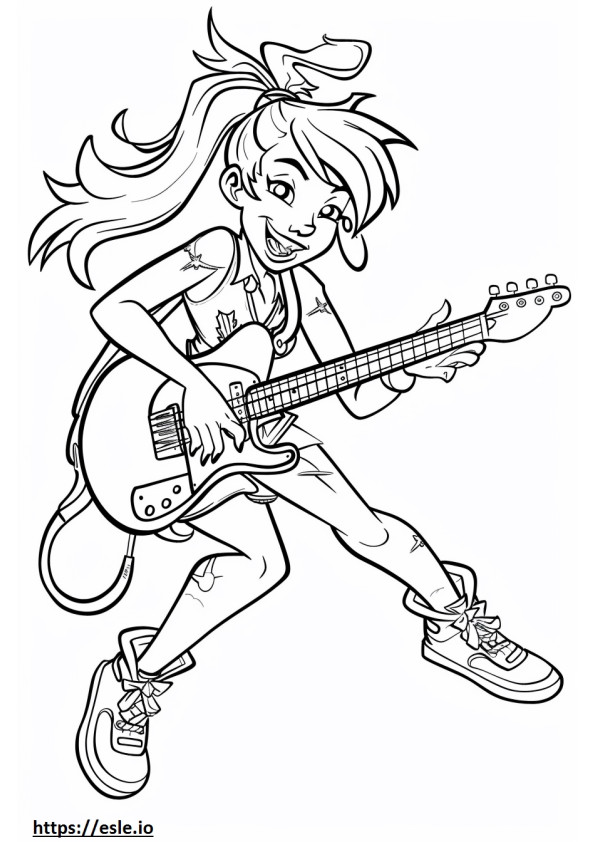 Rockstar Bonnie ausmalbild für kinder