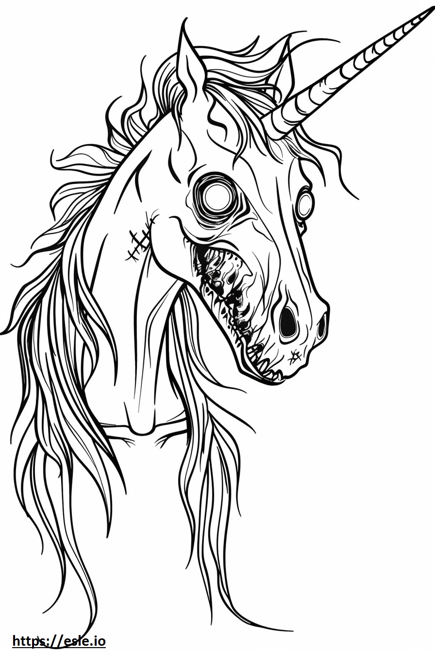 Zombie unicorn free printable