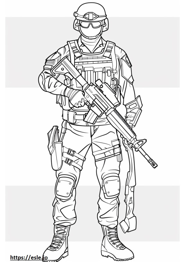 Army ranger coloring sheet