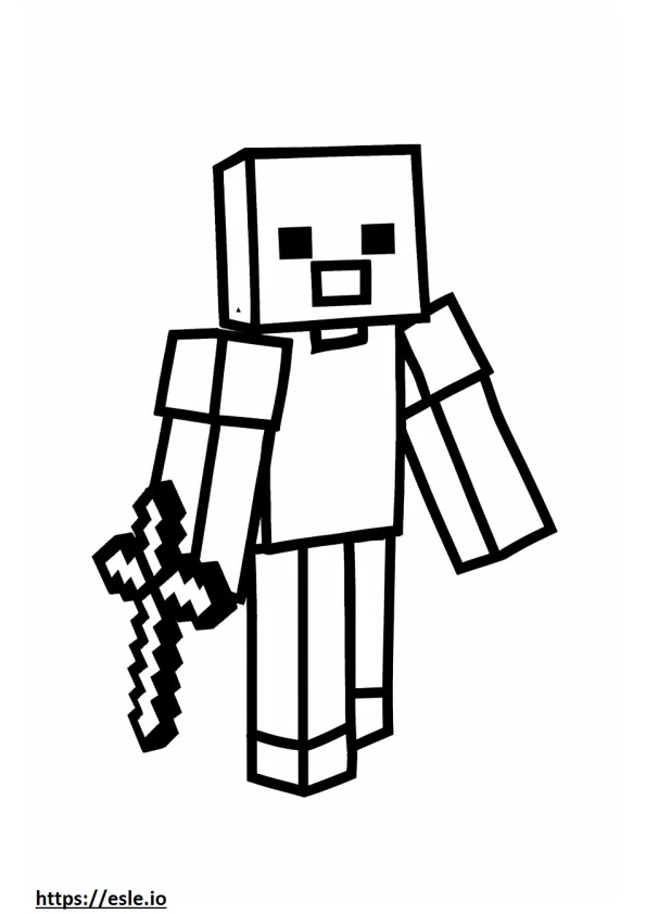 Śliczny Minecraft kolorowanka
