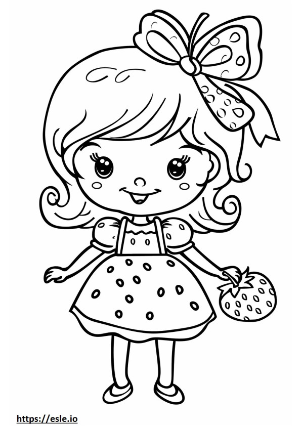 Baby strawberry shortcake coloring page