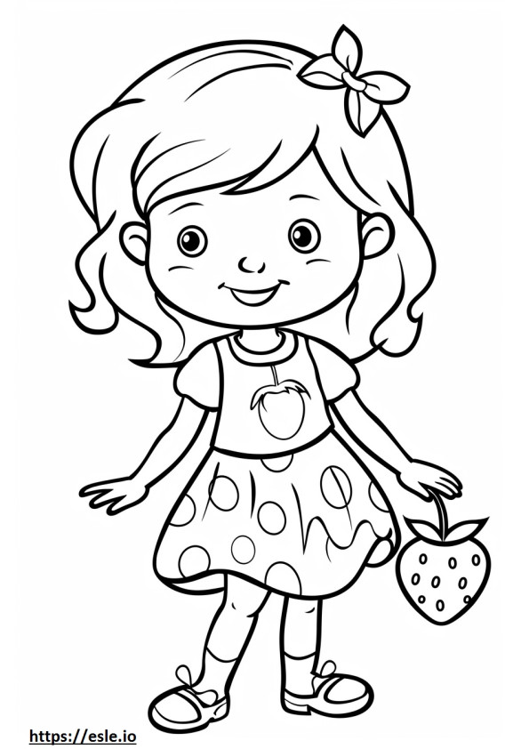 Baby strawberry shortcake coloring sheet
