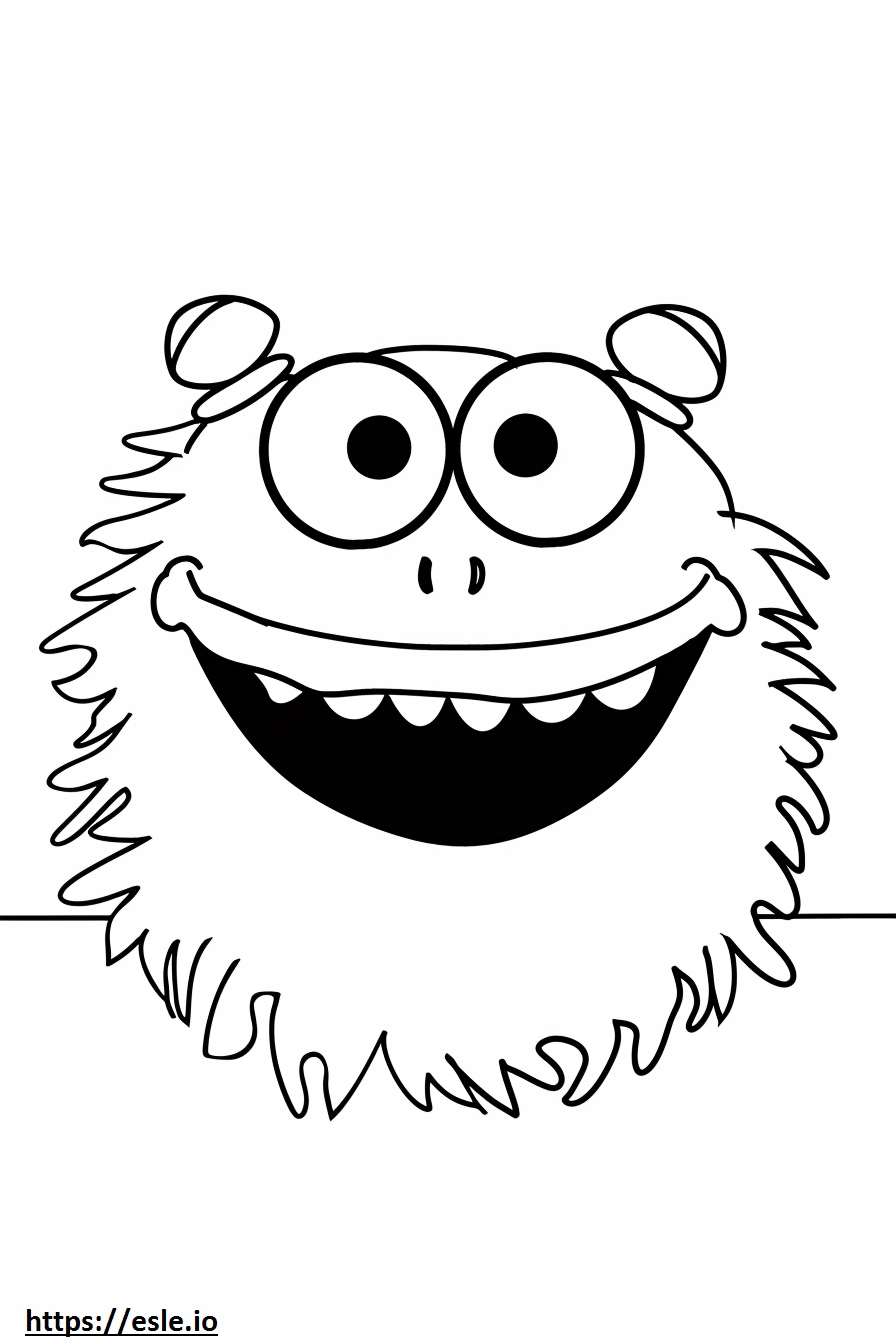 Outline cookie monster coloring sheet