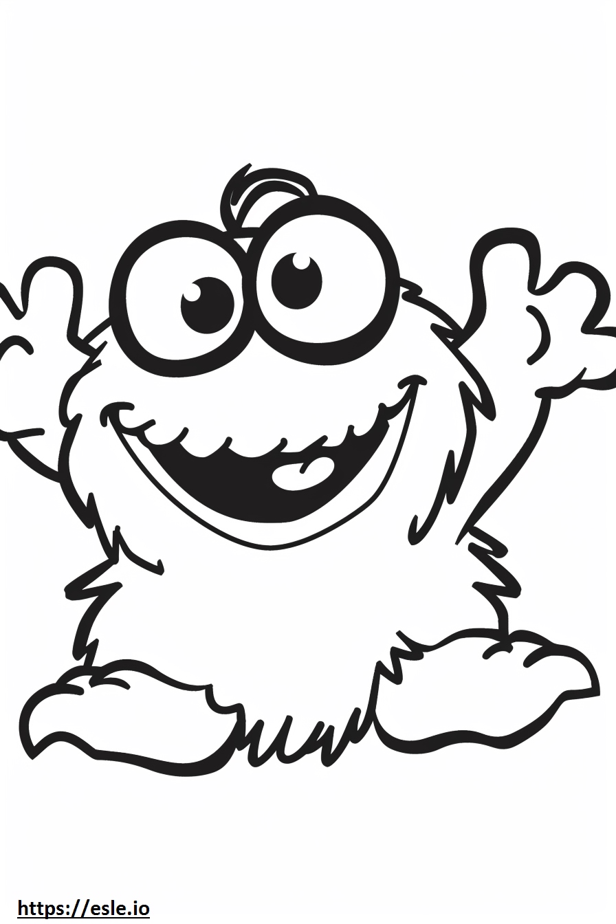 Outline cookie monster for coloring