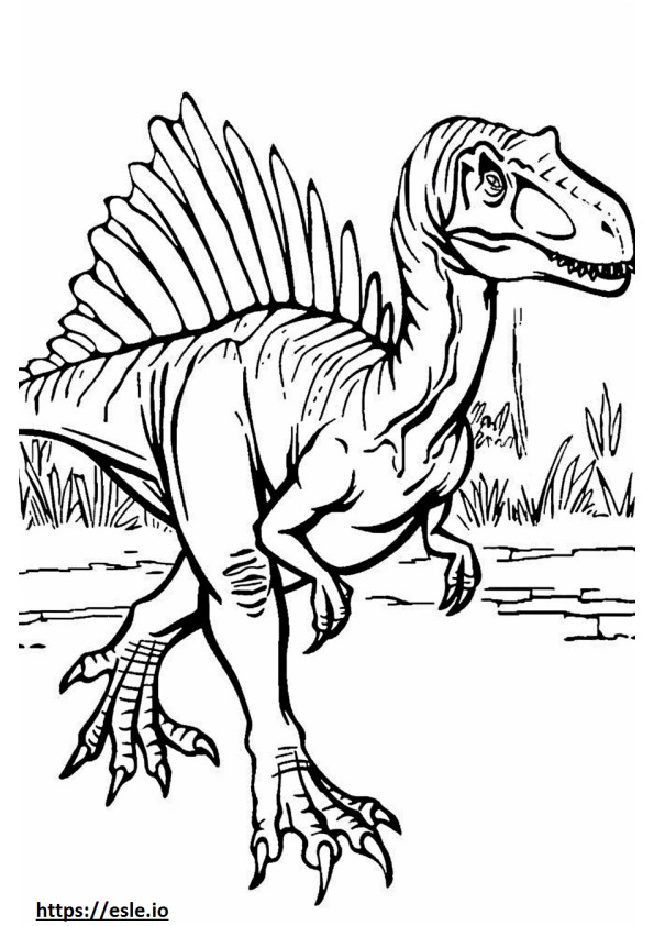 Jurassic maailman spinosaurus värityskuva