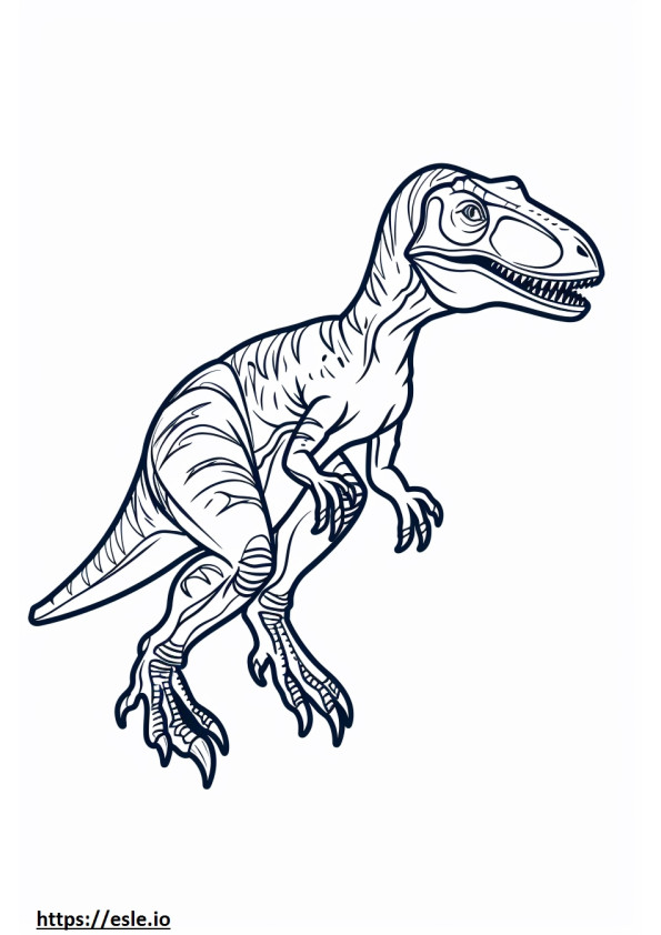 Jurassic maailman sininen velociraptor värityskuvat