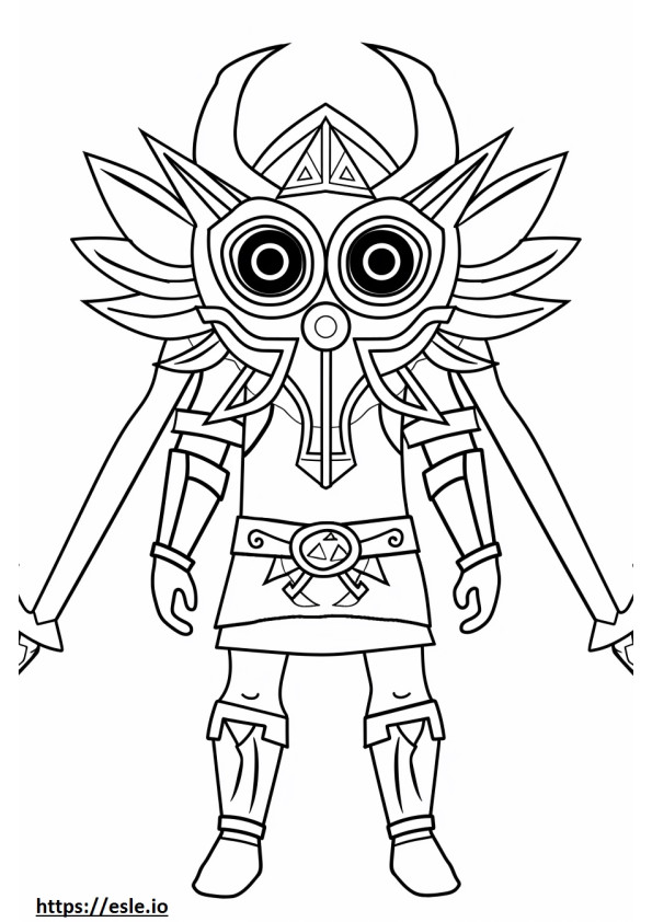Majoras mask zelda for coloring