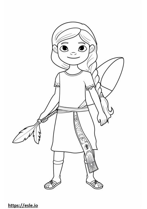 Abigail and boomerang coloring page
