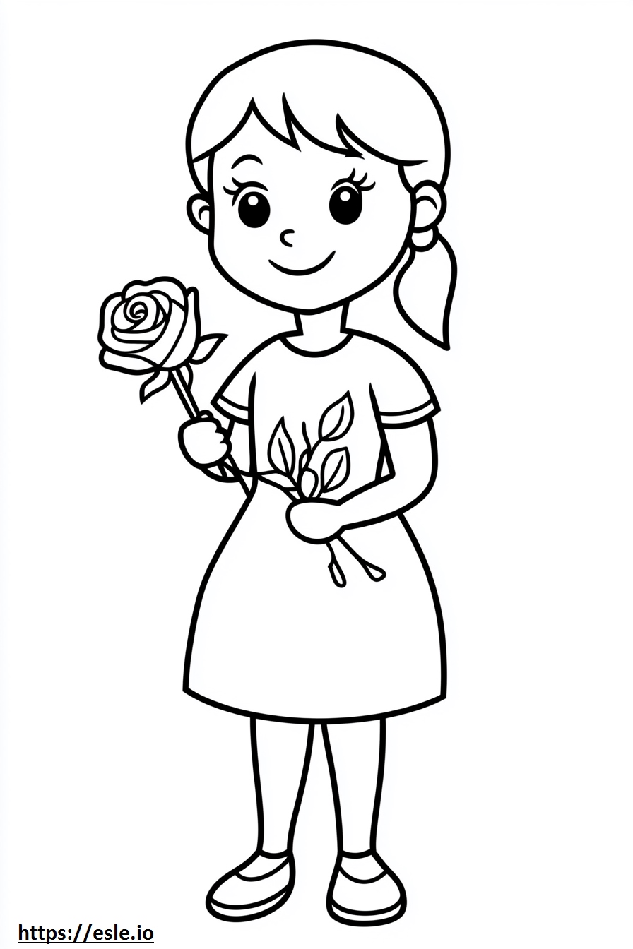 Rosie mewarnai gambar
