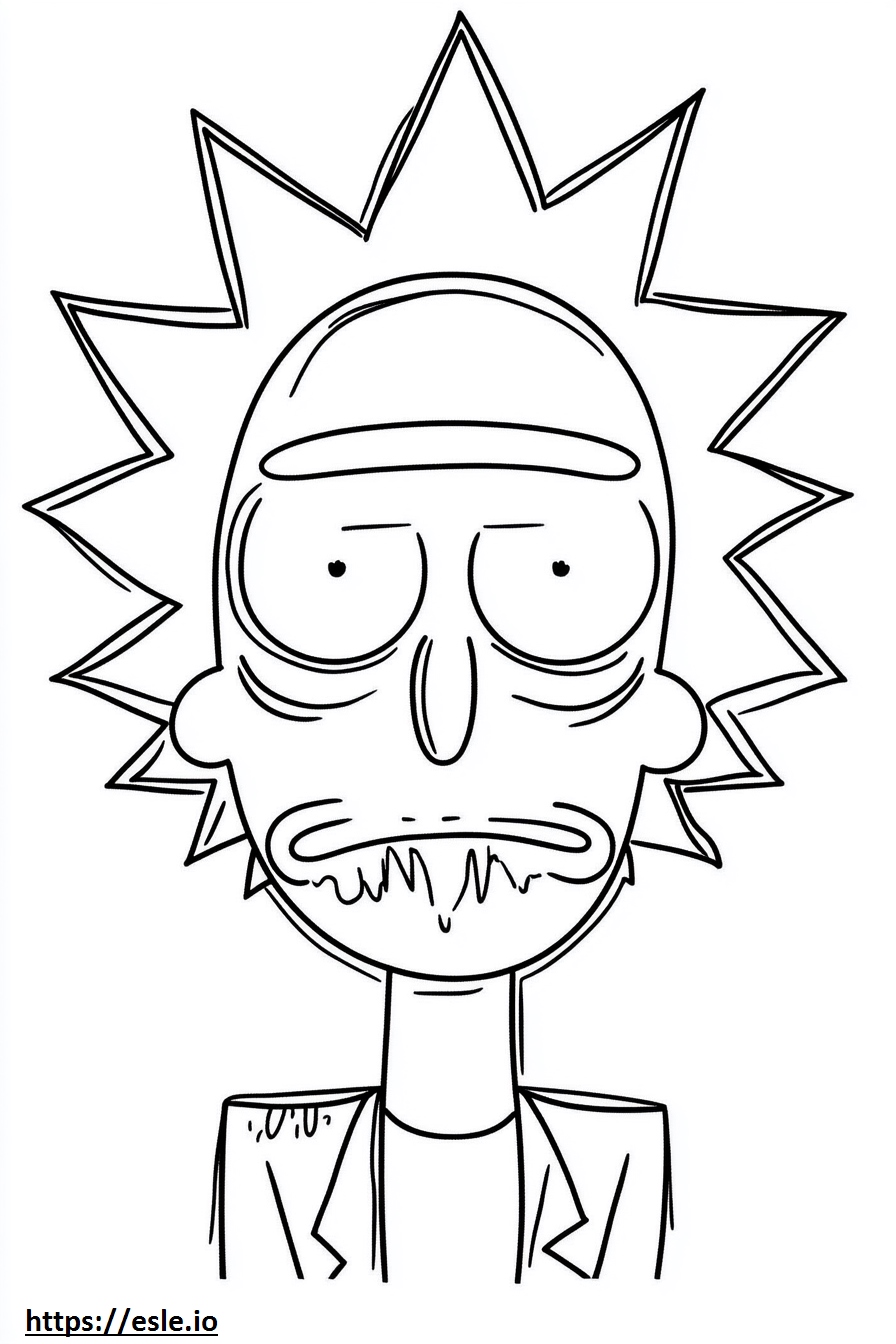 Gesicht Rick und Morty ausmalbild
