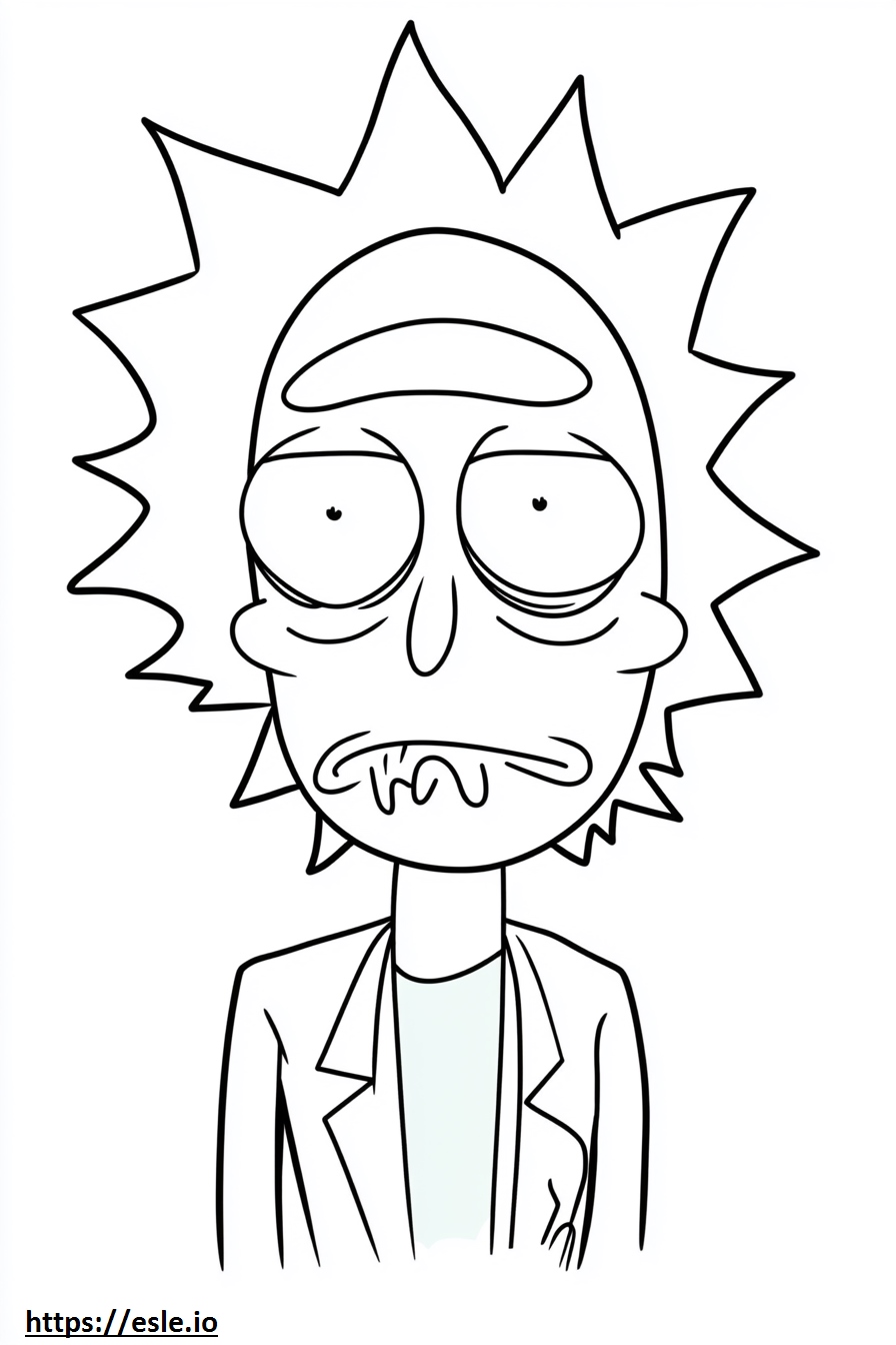 Face rick and morty for coloring