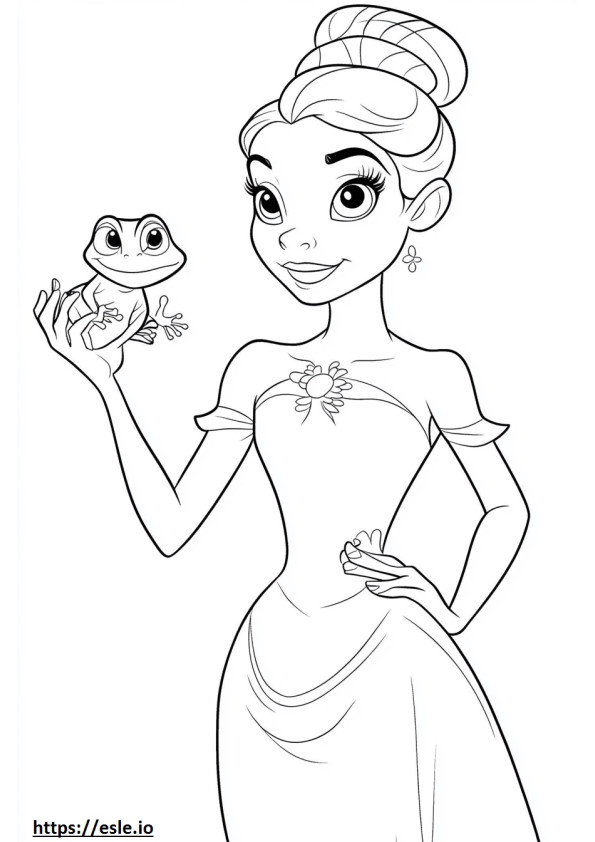 Les princes et la grenouille coloriage a imprimer