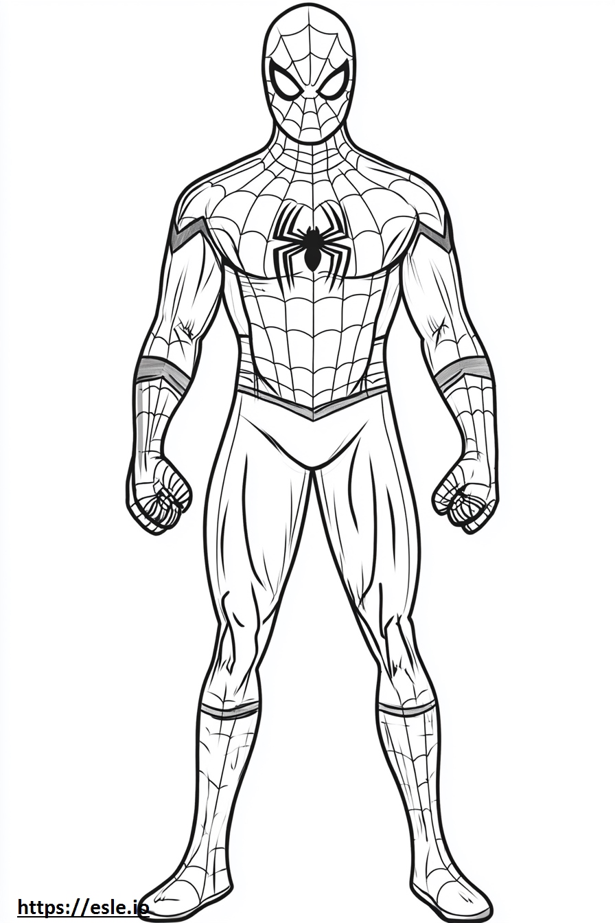 Spiderman Halloween gambar mewarnai - Gratis untuk dicetak