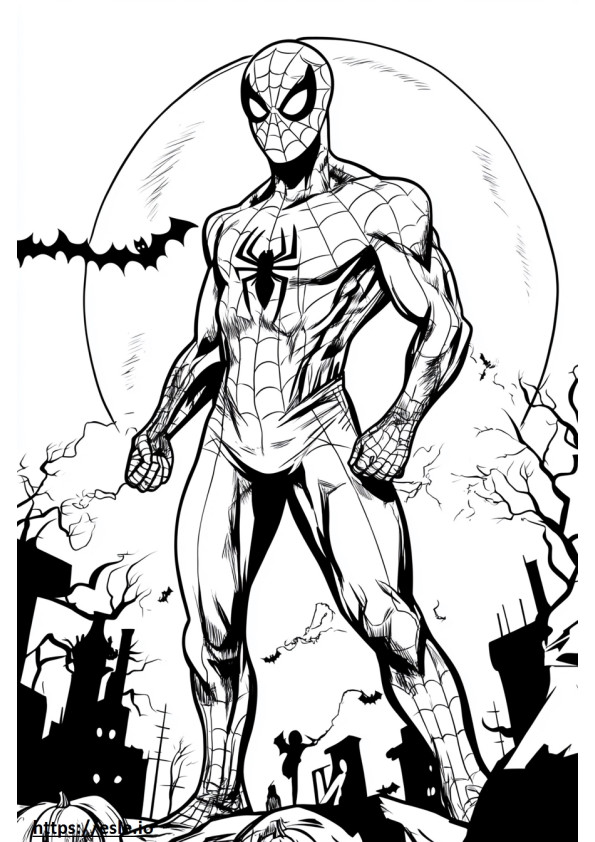 homem aranha dia das bruxas para imprimir