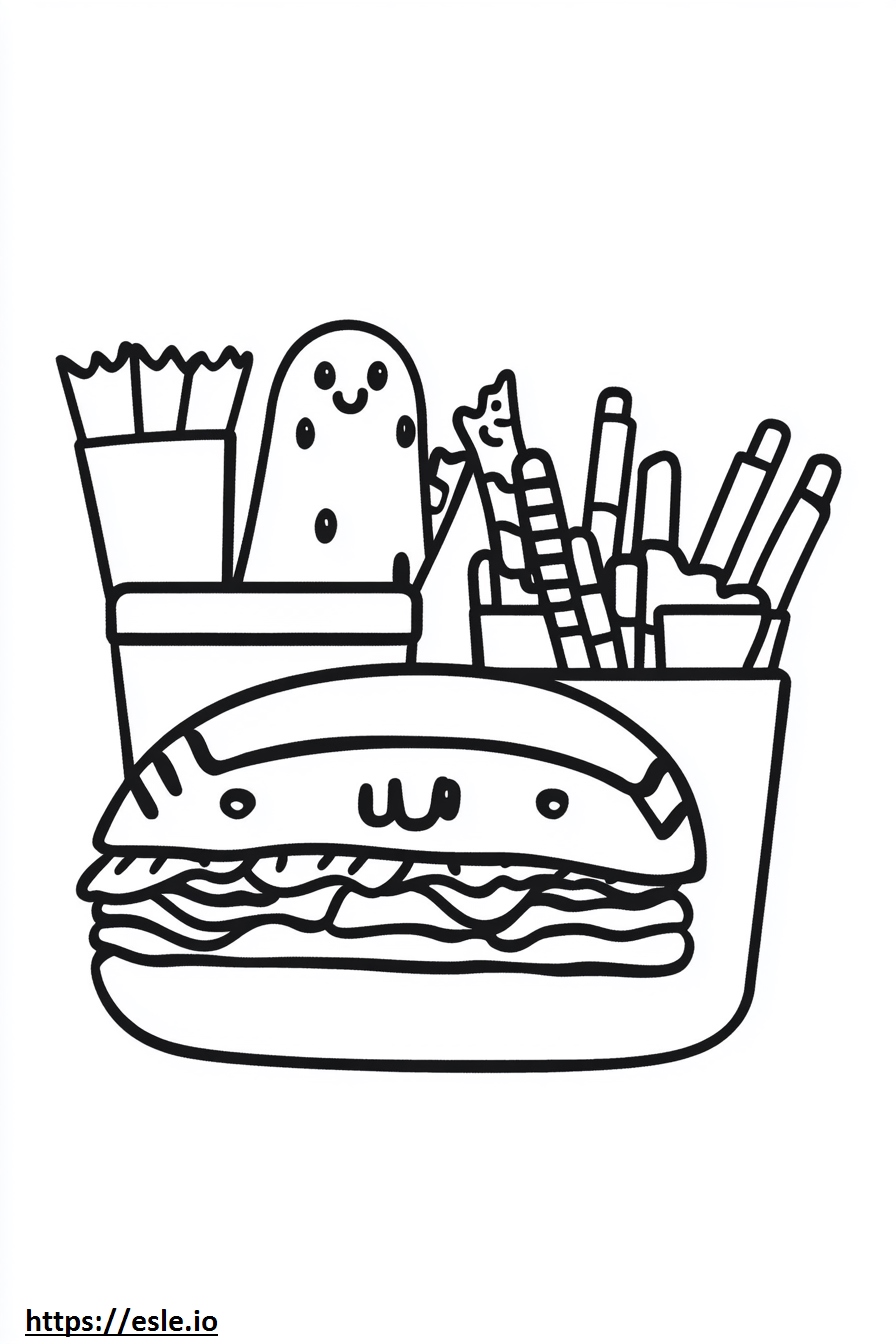 Food pusheen for coloring