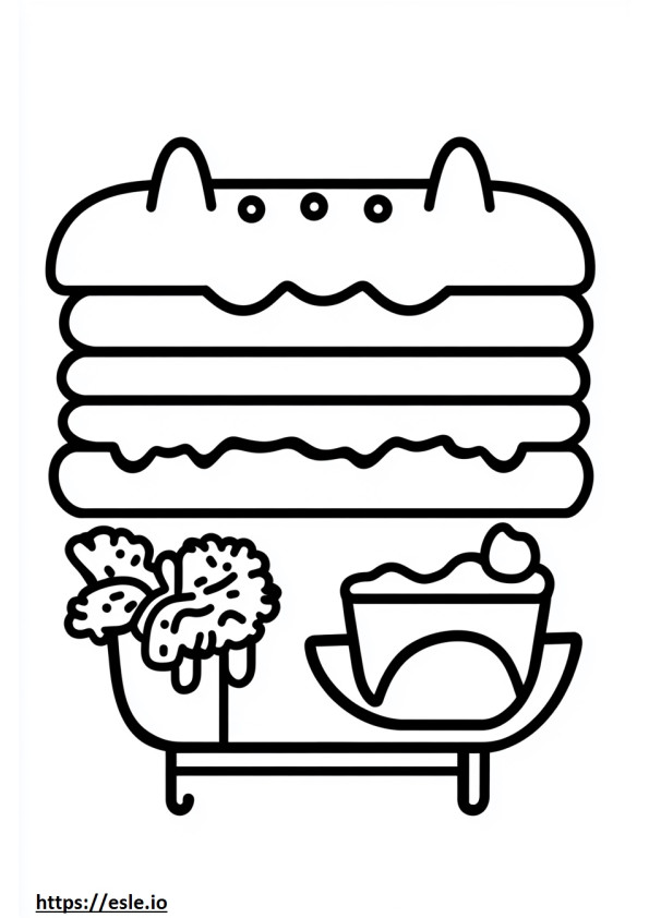 Pusheen jedzenia kolorowanki