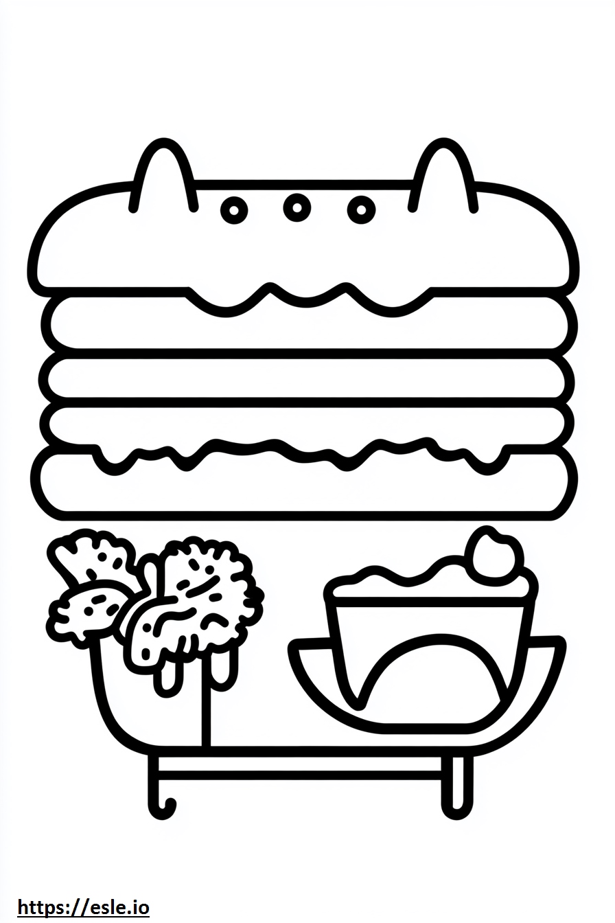 Essen Pusheen ausmalbild für kinder